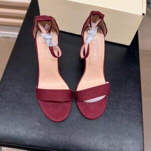 Adams Women's Deep Red Heeled Sandals